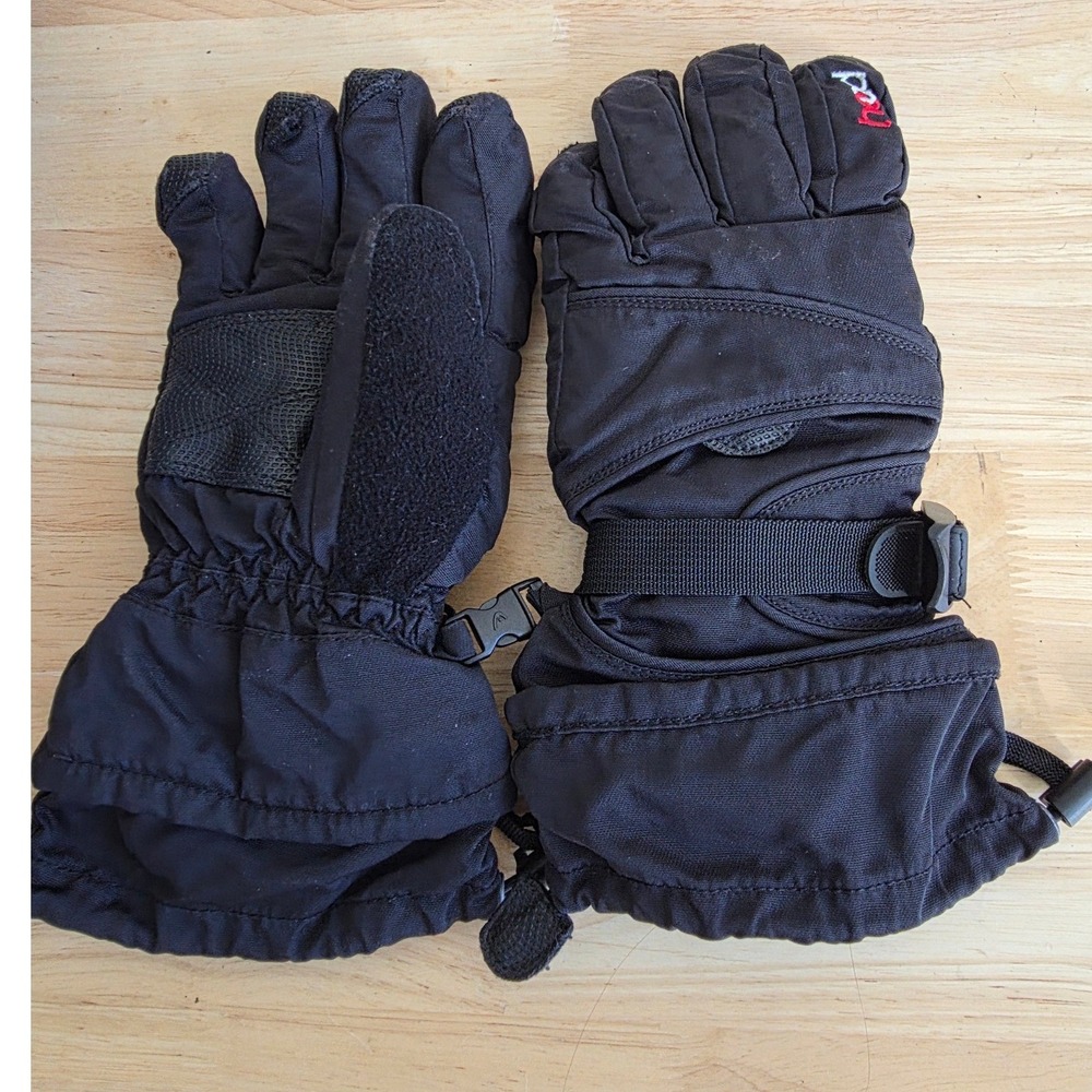 Head Women L Ski Gloves Black Insulated Winter Snowboarding Pockets Adjustable